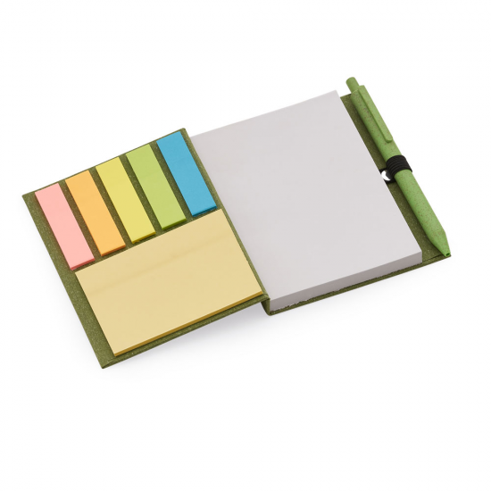 Bloco De Anotações Com Capa Dura, Sticky Notes E Miolo Sem Pauta Na Cor Branca Não Acompanha Caneta.