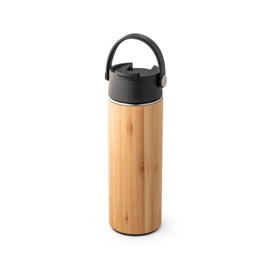 Squeeze 440ml Em Bambu E Inox Personalizado