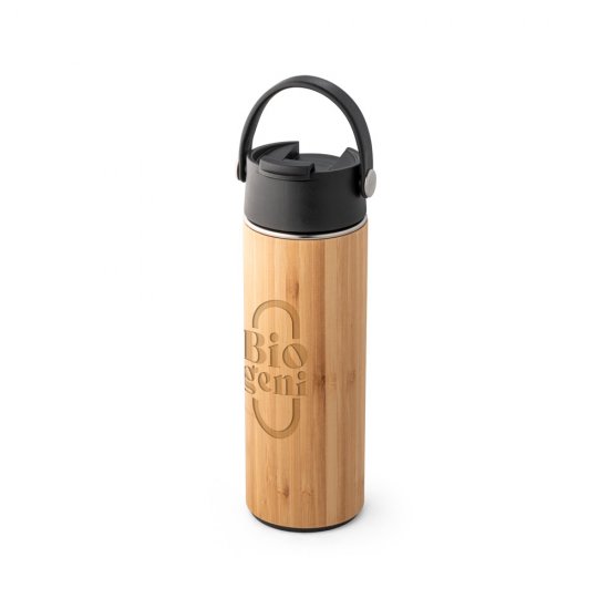 Squeeze 440ml Em Bambu E Inox Personalizado